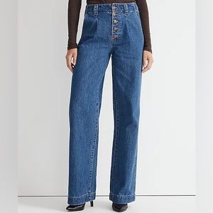 NWT Madewell Superwide-Leg Jeans: Pleated Edition
